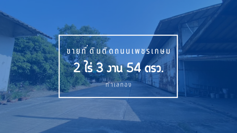 ขายที่ดินติดริมถนนเพชร