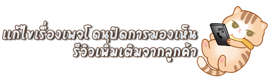 เพจถูกปิดกั้นการมองเห็น